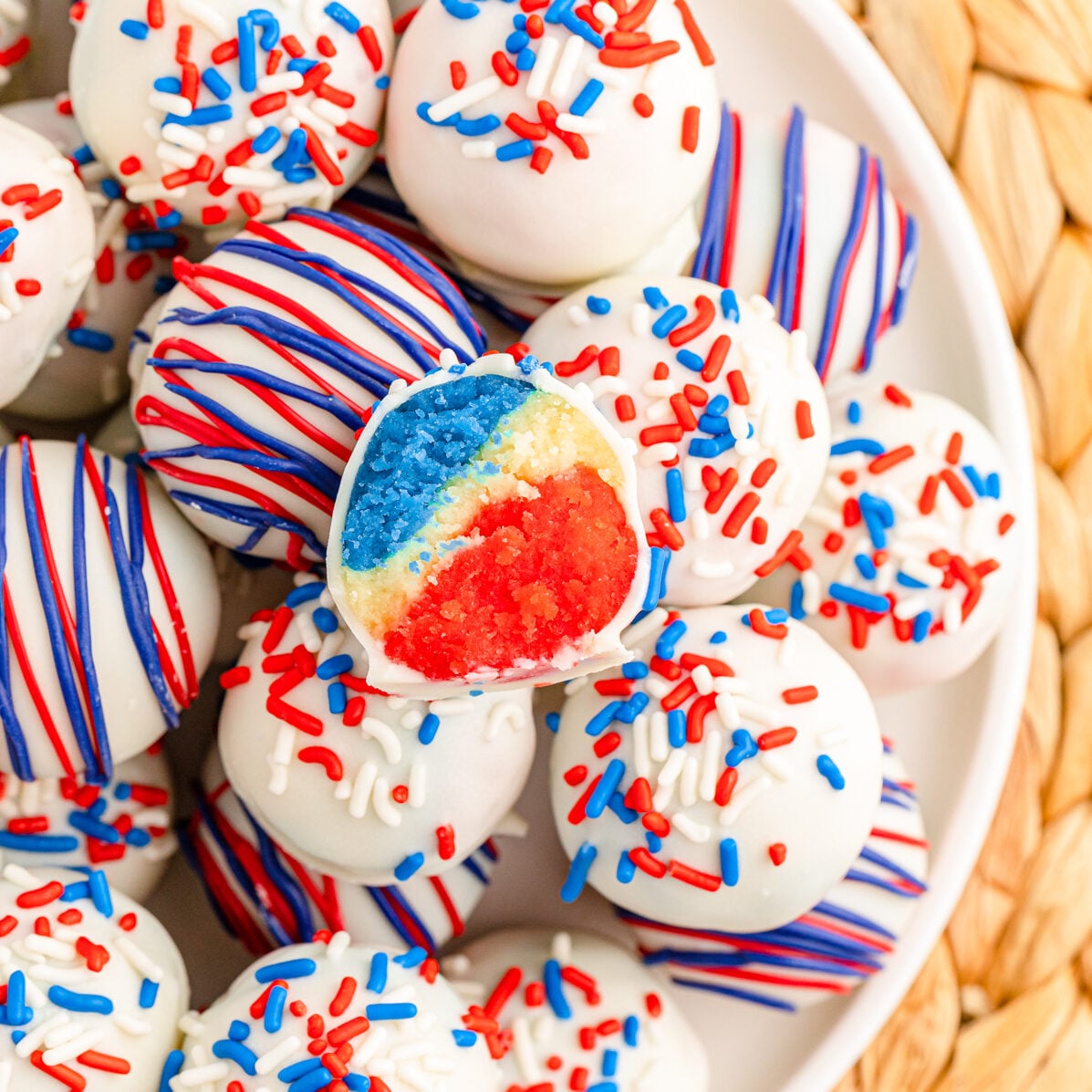 4th of July Cake Balls