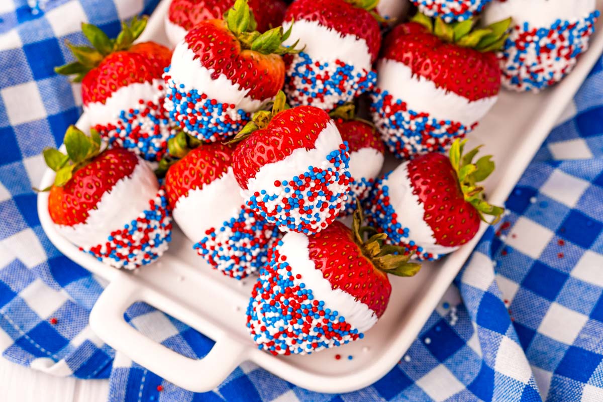 4th of July Chocolate Covered Strawberries