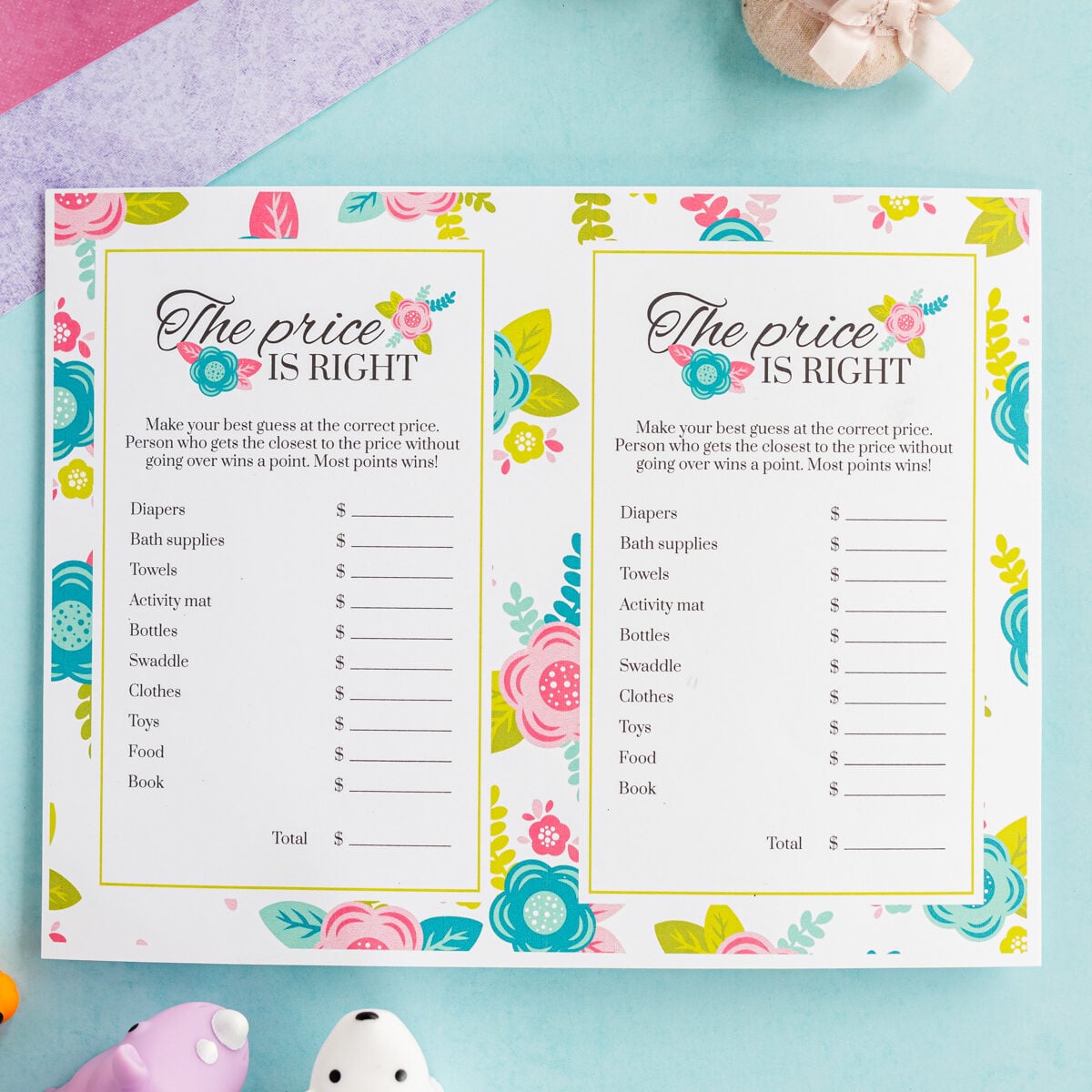 Baby Shower Price is Right Game