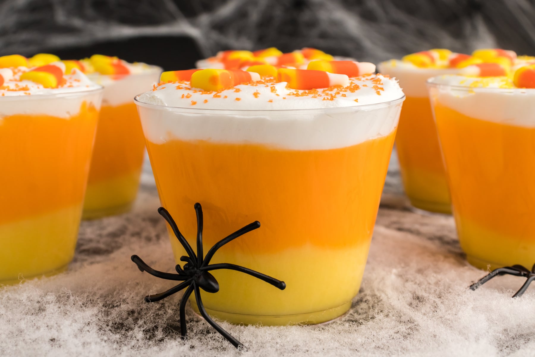 Candy Corn Layered Pudding Dessert Idea