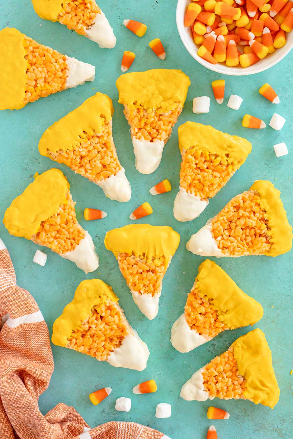 Candy Corn Rice Krispie Treats