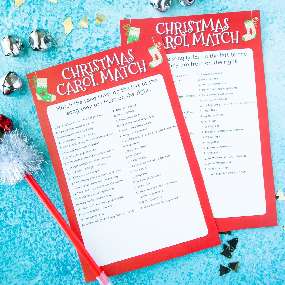 Match the Christmas Carol Game