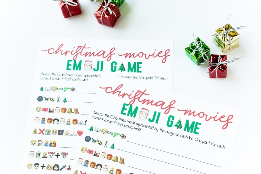 Free Printable Christmas Emoji Game