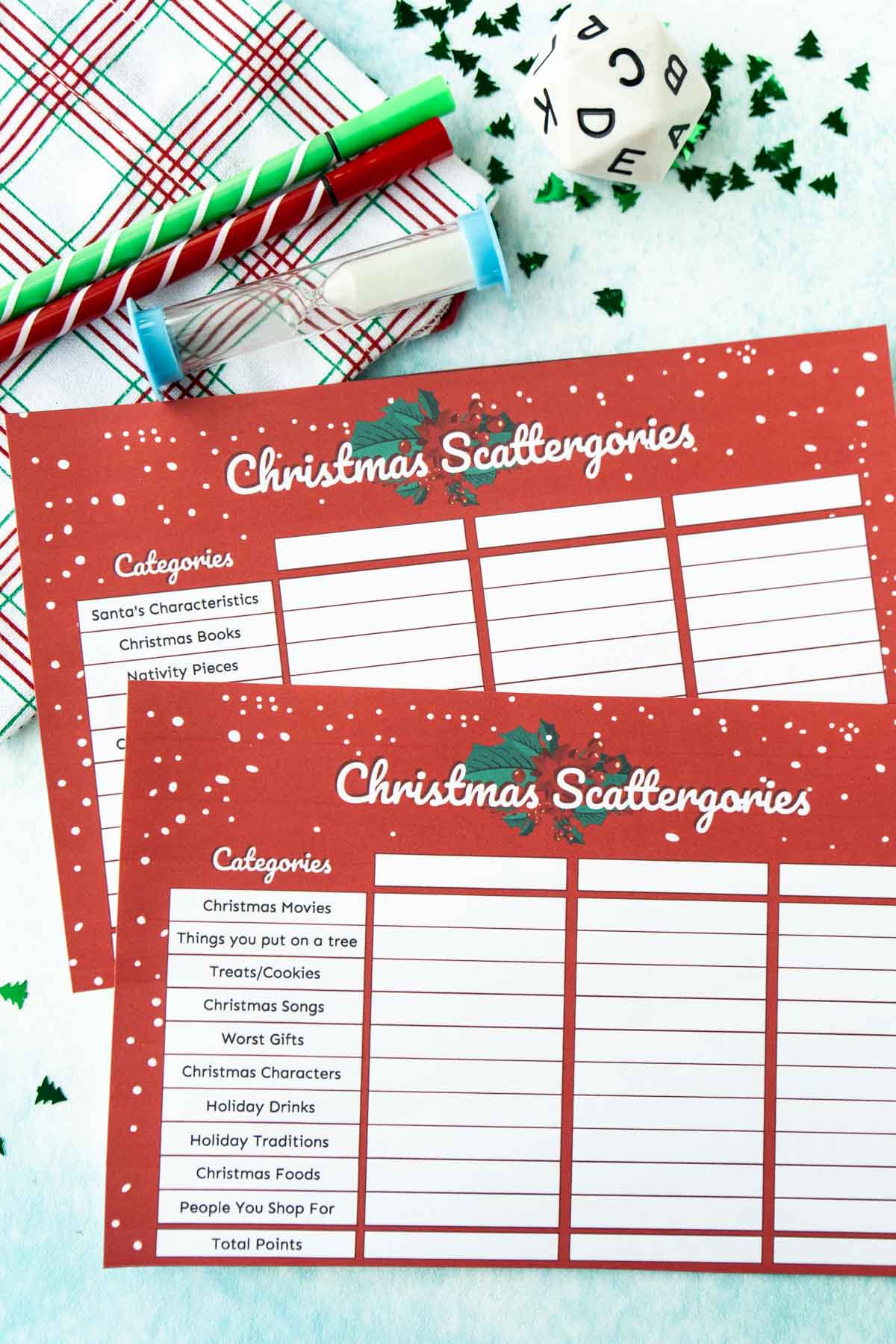 Christmas Scattergories Game