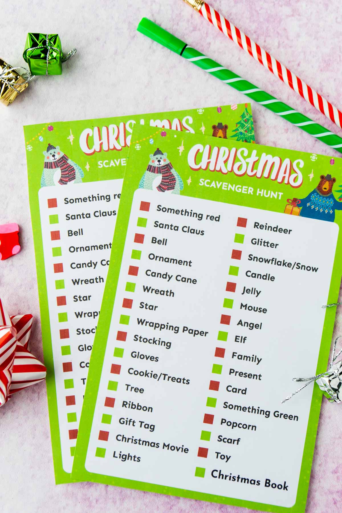 Christmas Scavenger Hunt List