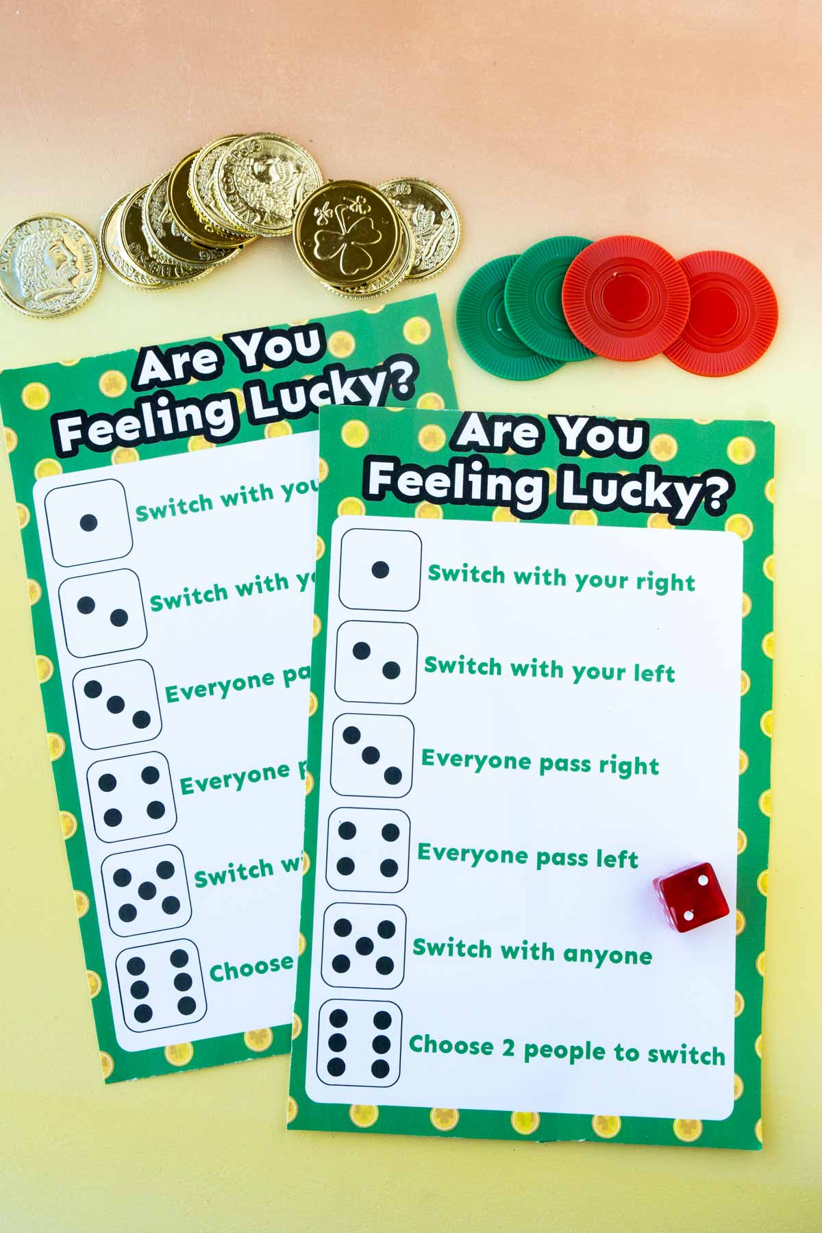Free Printable Lucky Dice Game