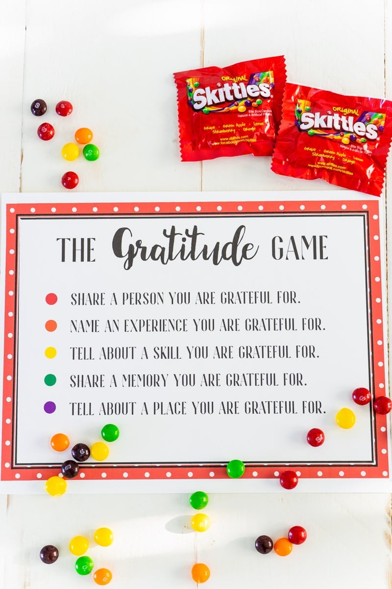 Easy Gratitude Skittles Game