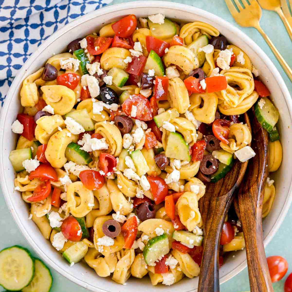 Greek Tortellini Pasta Salad