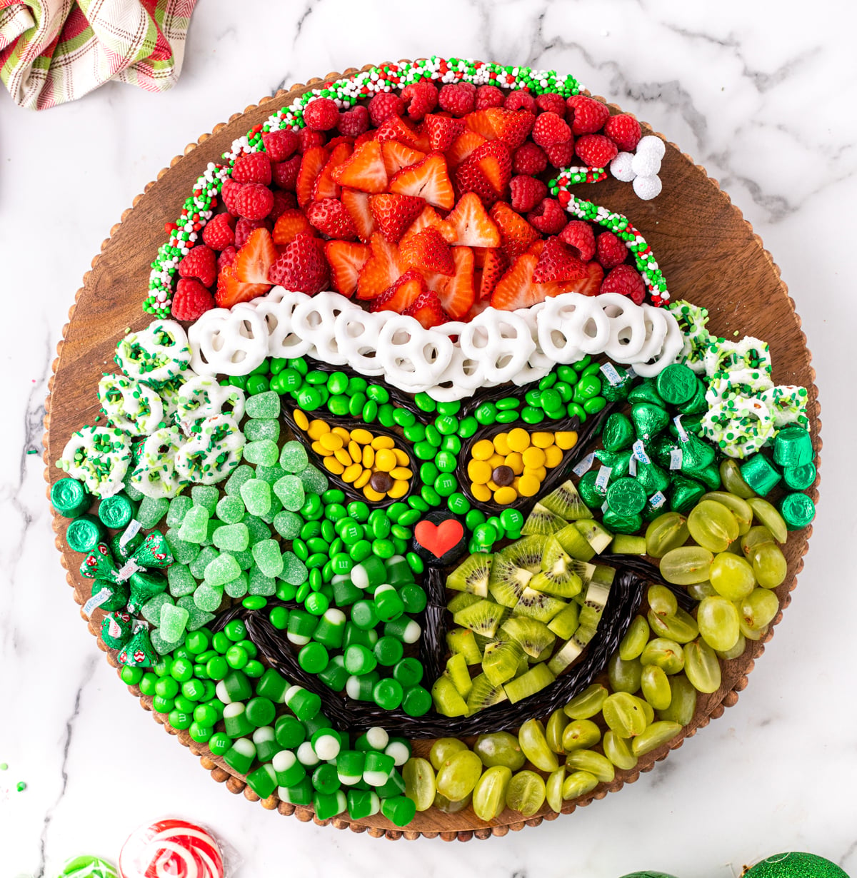 Grinch Christmas Dessert Charcuterie Board