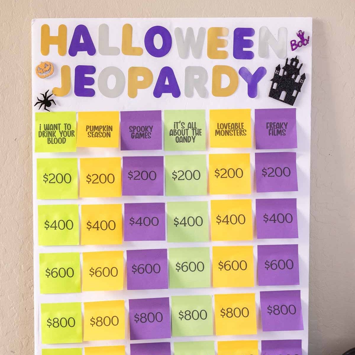 Free Halloween Jeopardy Game