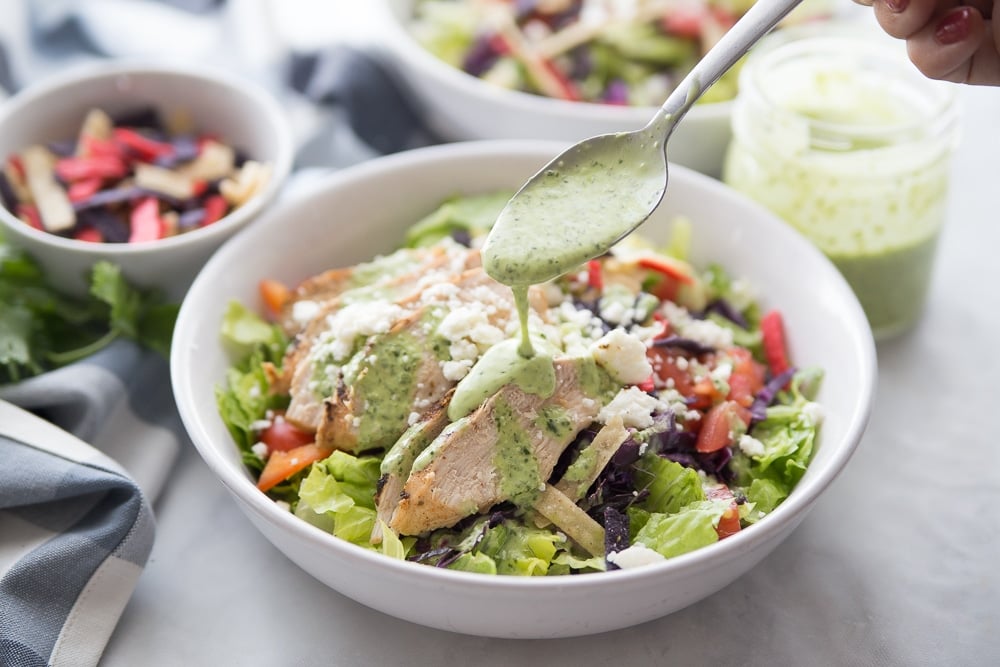 Southwestern Chicken Salad with Cilantro Lime Dressing