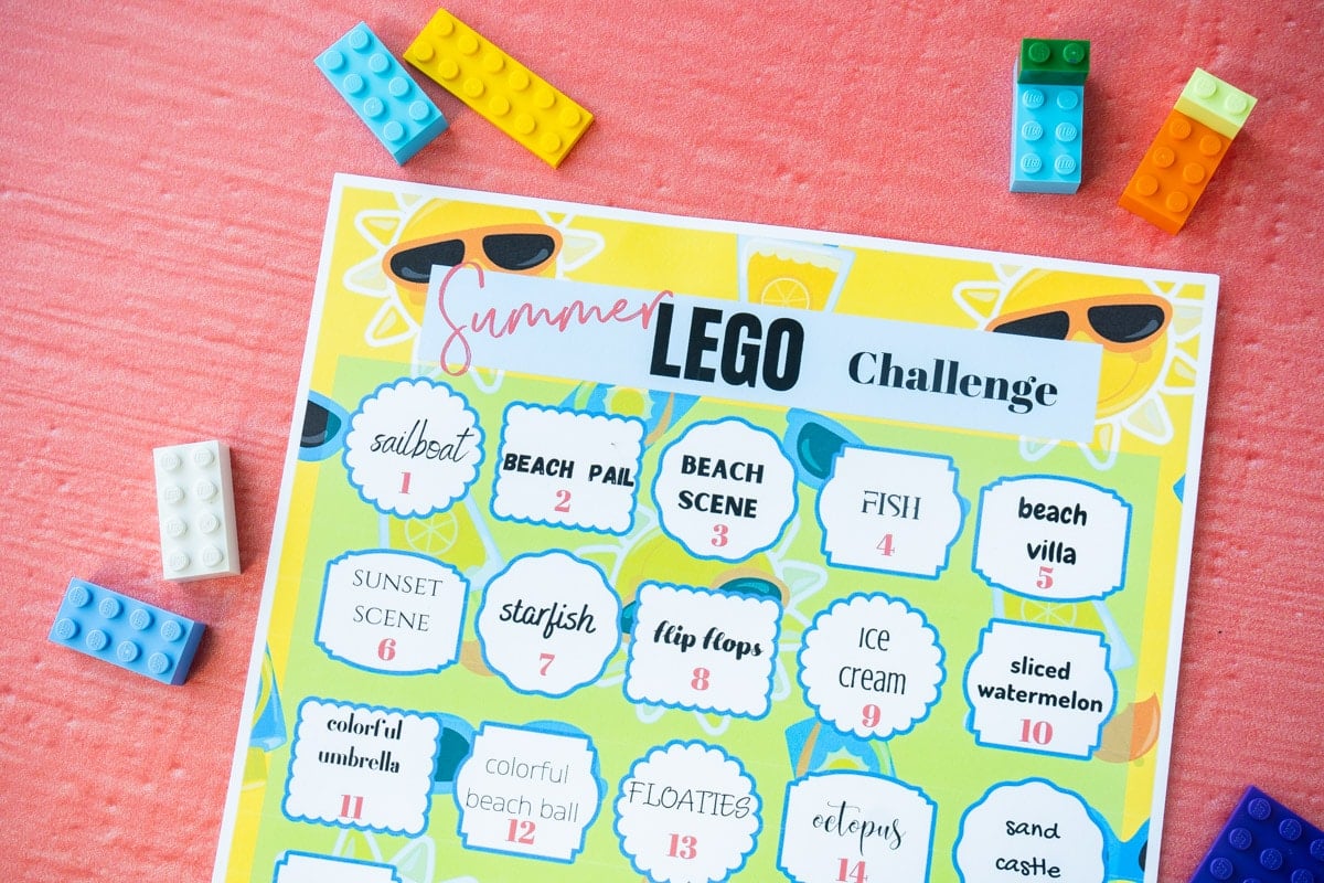 Printable Summer Lego Challenge Ideas