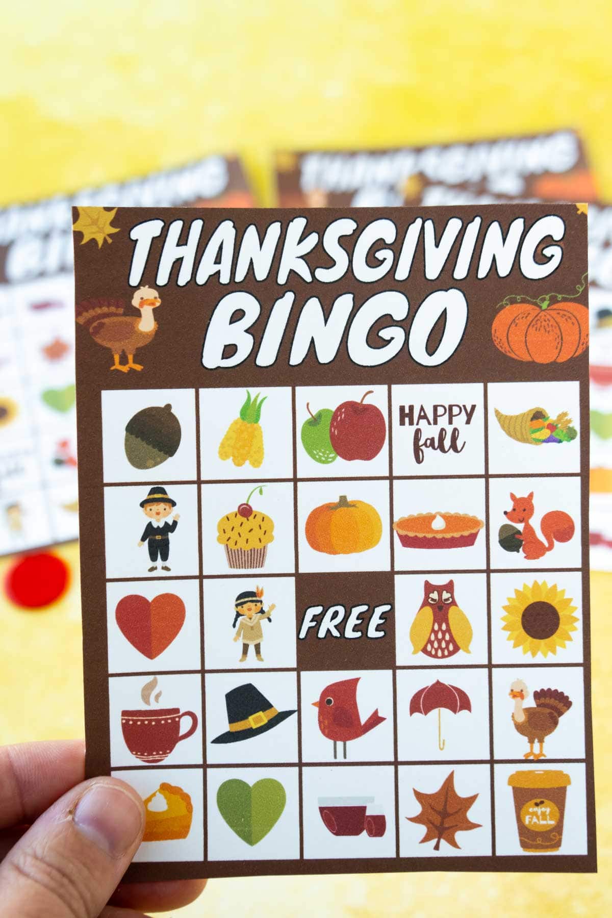 Free Printable Thanksgiving Bingo Cards