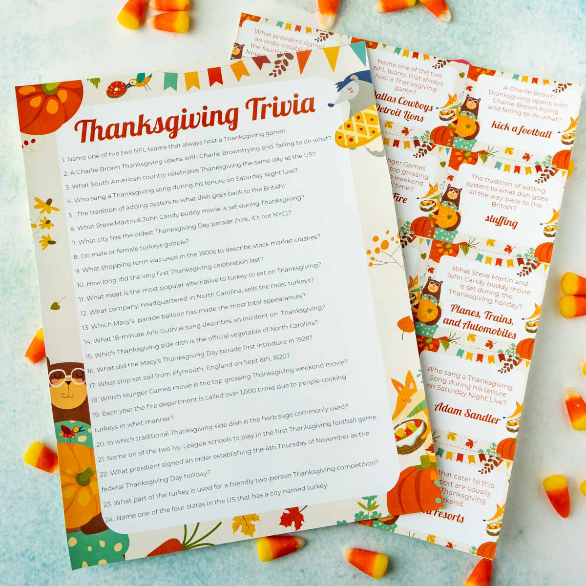 Free Printable Thanksgiving Trivia Questions