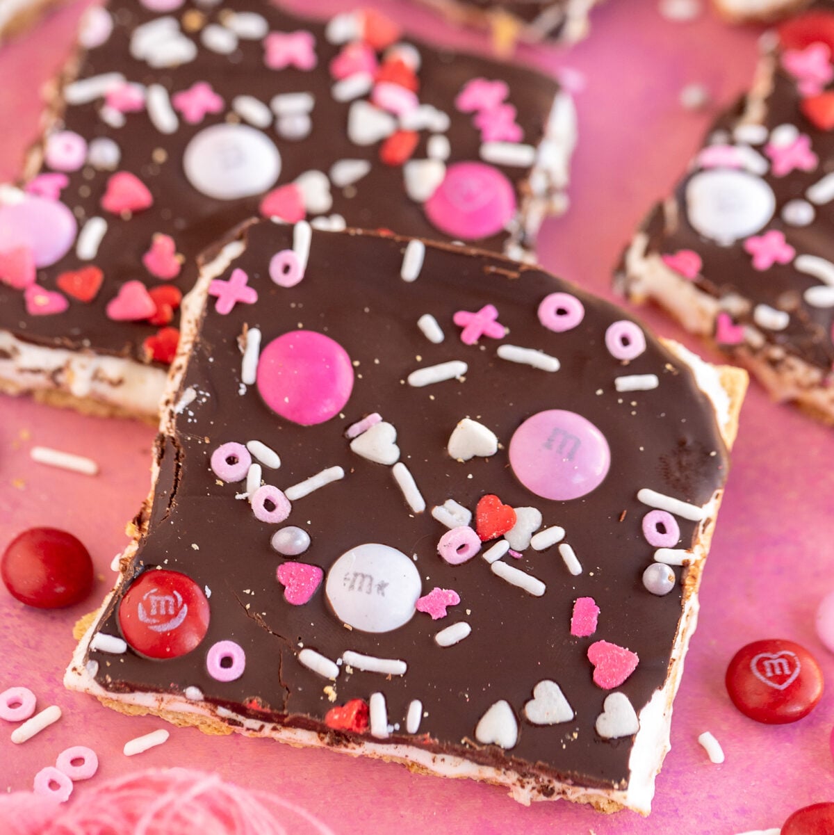 Valentine’s Day Graham Cracker Bark