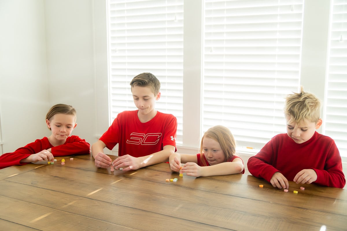 Valentines Minute to Win It Games with Conversation Hearts
